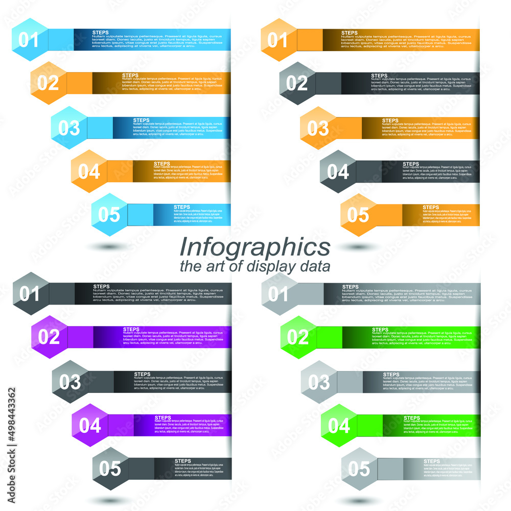 Obraz premium Collection infographic template for modern data visualization and ranking.