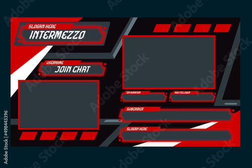 Overlay Stream Red Black Color