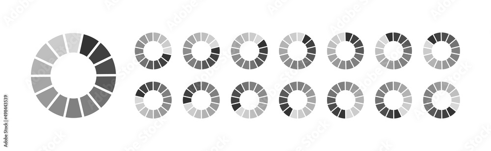 Load icons. Preloaded, countdown icons. Symbols of buffer and loader. Circles of wait for app. Status of progress of download with wait. Digital graphic indicators of speed upload. Vector Load icons. Preloaded, countdown icons. Symbols of buffer and loader. Circles of wait for app. Status of progress of download with wait. Digital graphic indicators of speed upload. Vector