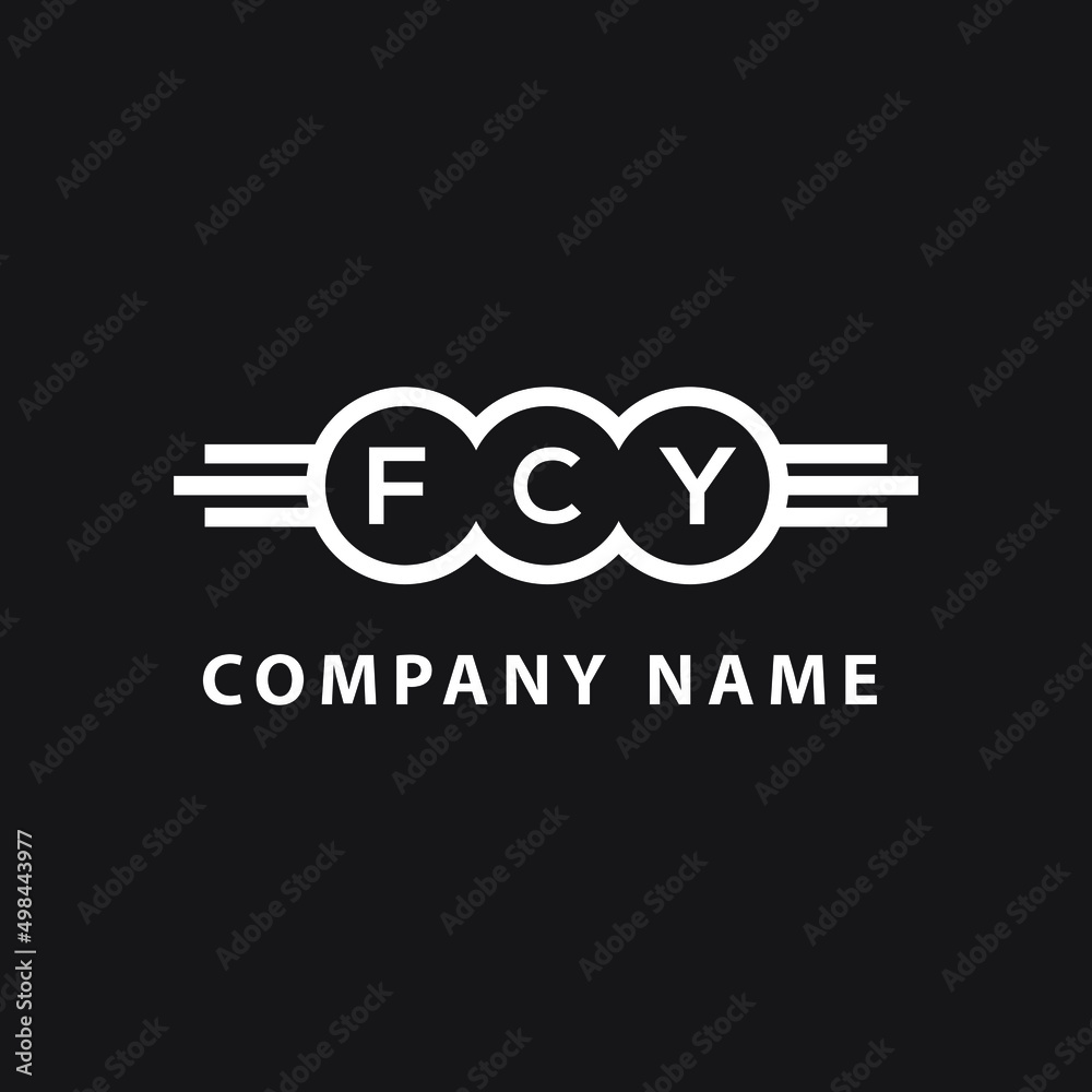 FCY letter logo design on black background. FCY creative initials letter logo concept. FCY letter design. 