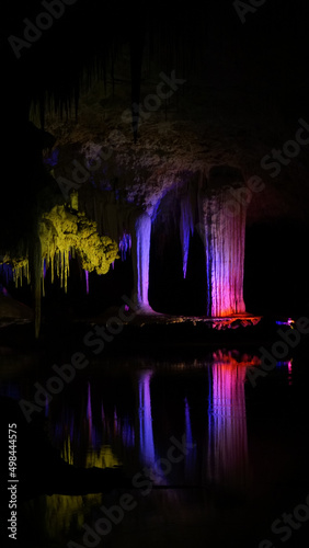 Lake Cave with suspended table in the Margaret River area of Western Australia.