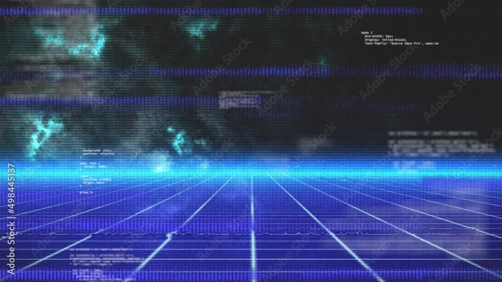 Animation of diverse data in digital space with clouds Animation of diverse data in digital space with clouds
