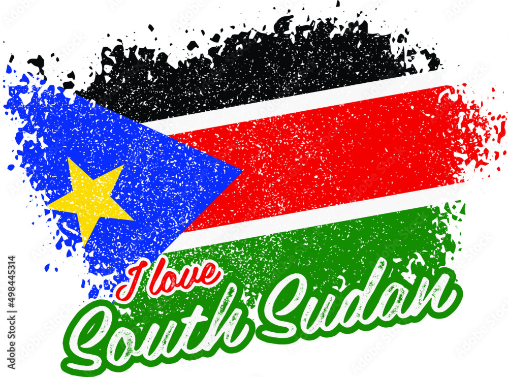Fototapeta premium J'aime le Soudan du Sud