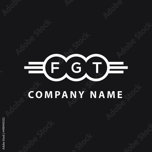 FGT letter logo design on black background. FGT  creative initials letter logo concept. FGT letter design. photo