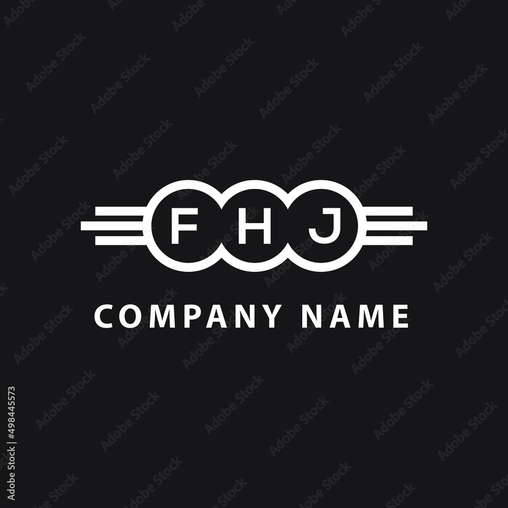 FHJ letter logo design on black background. FHJ creative initials letter logo concept. FHJ letter design. FHJ letter logo design on black background. FHJ creative initials letter logo concept. FHJ letter design.