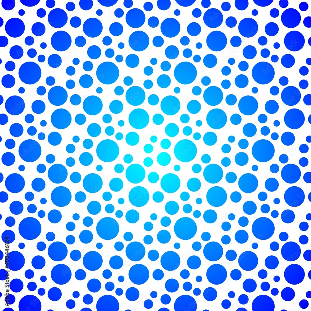 Abstract blue background.Abstract  Sky Blue seamless pattern with monochrome balls.Polka dots ornament.Illustration of dots pattern for background abstract.Good for invitation,poster,card,flyer,banner