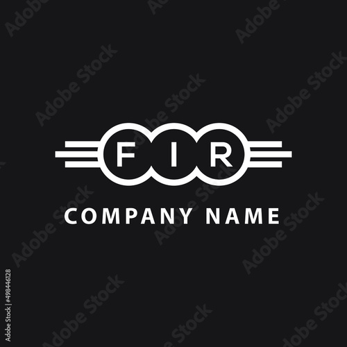 FIR letter logo design on black background. FIR creative circle letter logo concept. FIR letter design.  photo