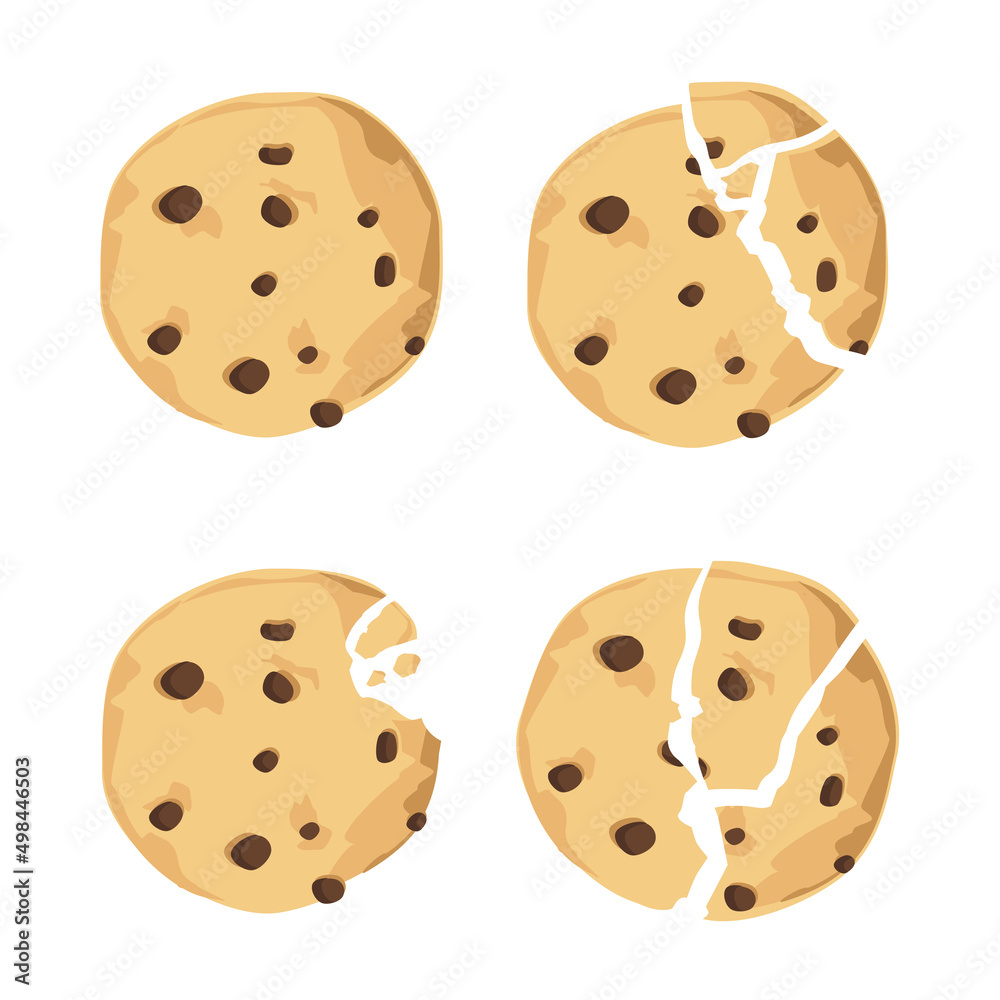 Fototapeta premium Traditional cookies with chocolate crisps