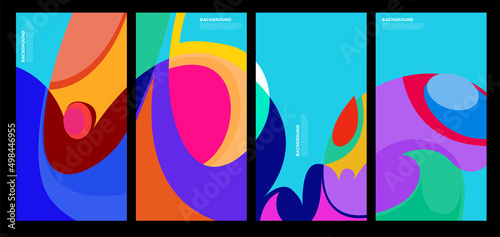 Abstract liquid and fluid abstract shape for brochure design template