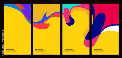 Abstract liquid and fluid abstract shape for brochure design template
