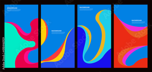 Abstract liquid and fluid abstract shape for brochure design template