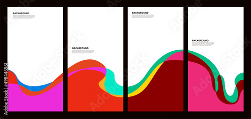 Abstract liquid and fluid abstract shape for brochure design template
