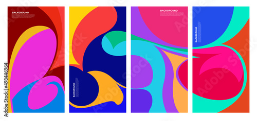 Abstract liquid and fluid abstract shape for brochure design template