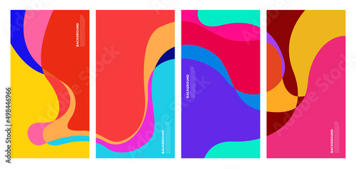 Abstract liquid and fluid abstract shape for brochure design template