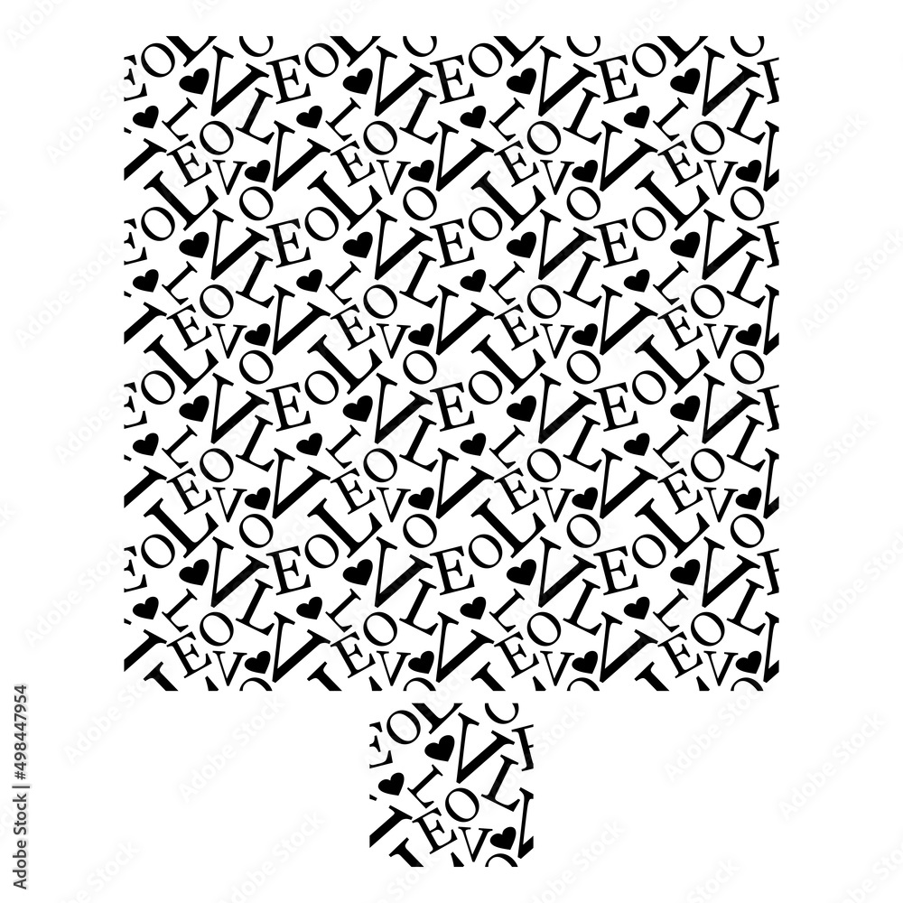 Seamless pattern - Alphabet. Illustrations of random English alphabet And Numerical simple letters on white background. Educational concept.Seamless vector black on white letters pattern