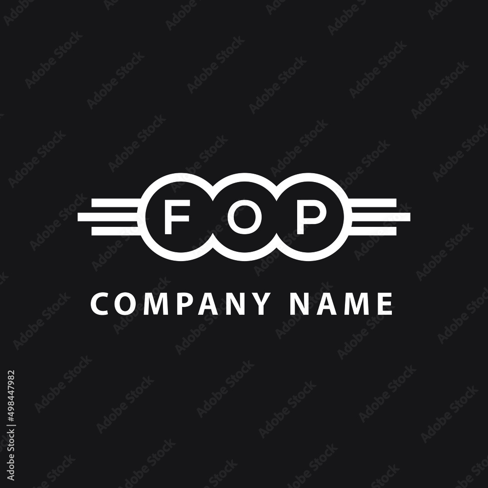 FOP letter logo design on black background. FOP creative initials letter logo concept. FOP letter design. FOP letter logo design on black background. FOP creative initials letter logo concept. FOP letter design.