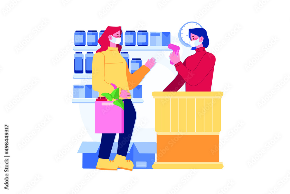 The new normal after the COVID‐19 Pandemic Illustration concept. Flat illustration isolated on white background The new normal after the COVID‐19 Pandemic Illustration concept. Flat illustration isolated on white background