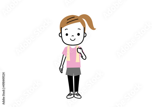 美容と健康に　スポーツウェアの女性