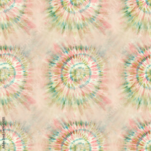 Tie-dye pattern in repeat for bikinis, silk garments, scarfs and shawls. Ideal for swimwear in the summer.