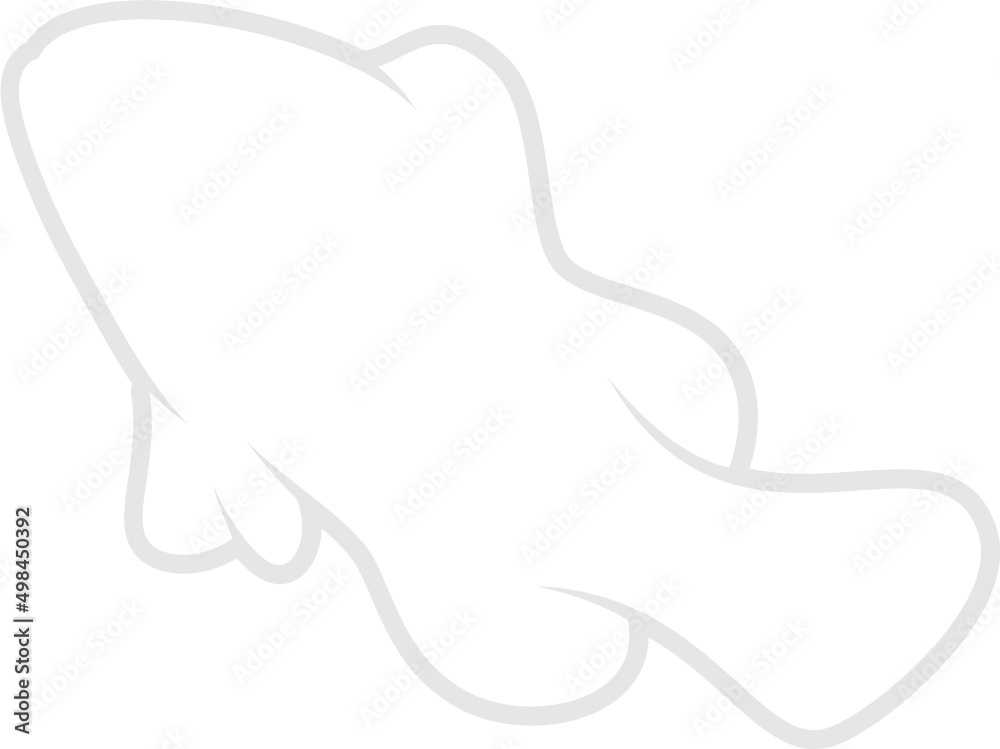 Clownfish Silhouette. Isolated Vector Animal Template for Logo Company, Icon, Symbol etc 