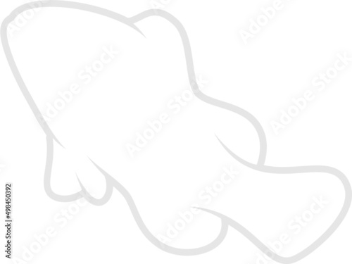 Clownfish Silhouette. Isolated Vector Animal Template for Logo Company, Icon, Symbol etc 
