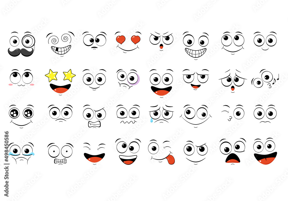 emoji faces expression sad mood surprise characters 3382120 Vector Art at  Vecteezy