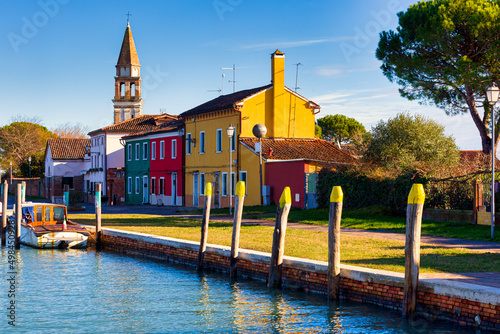 Canvastavla Colorful houses of Mazzorbo, Venice