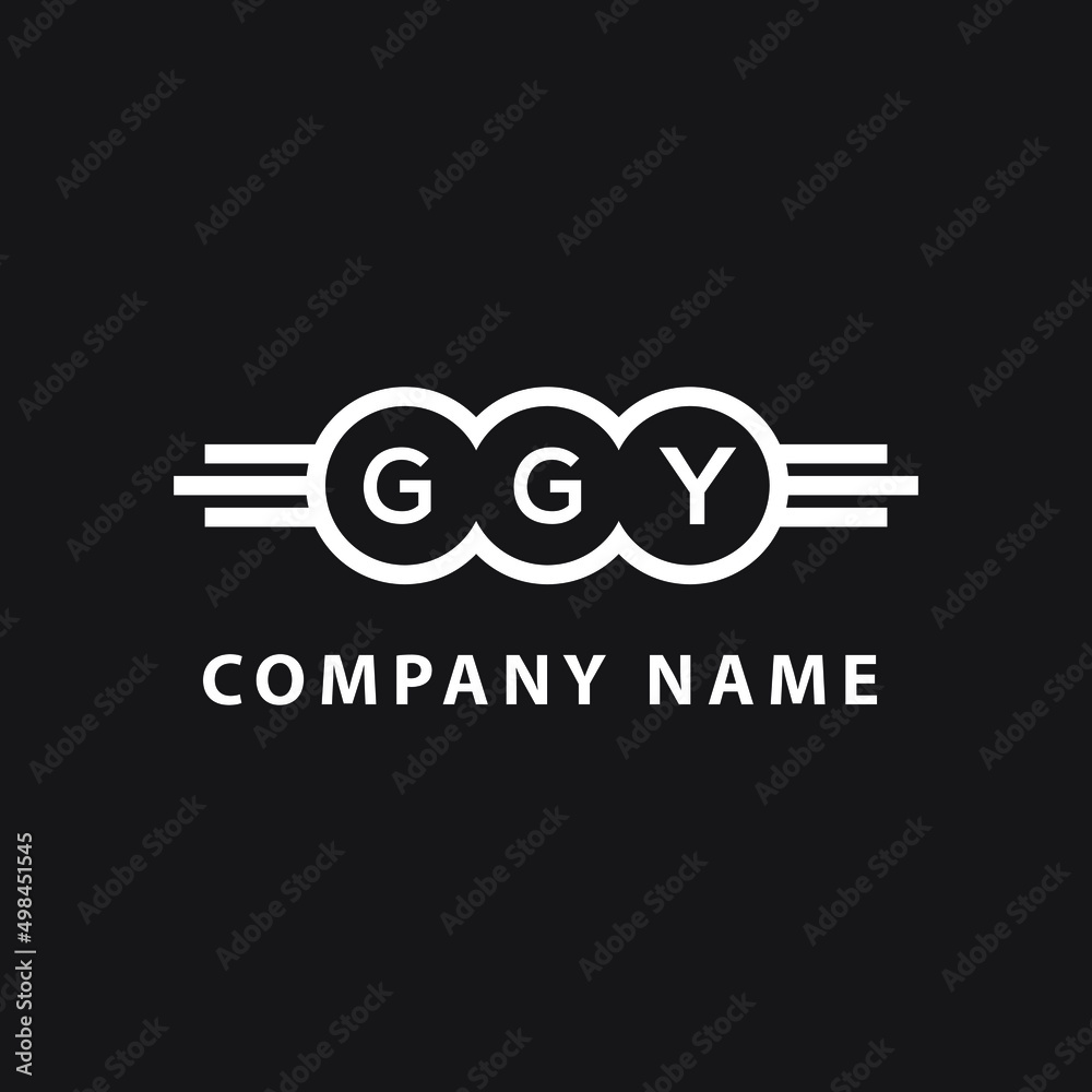 GGY letter logo design on black background. GGY  creative initials letter logo concept. GGY letter design.