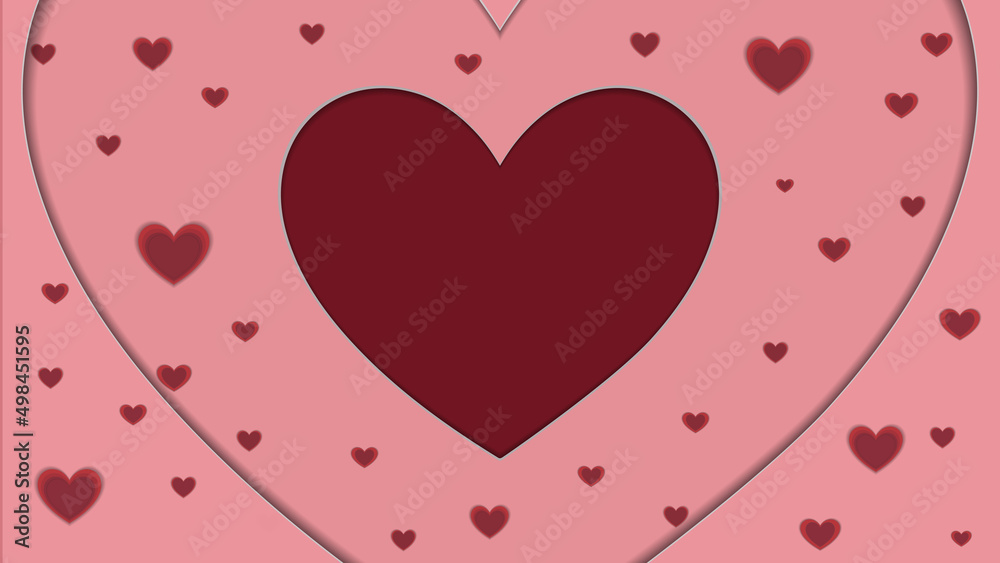Red heart and wedding design. Vector Illustration