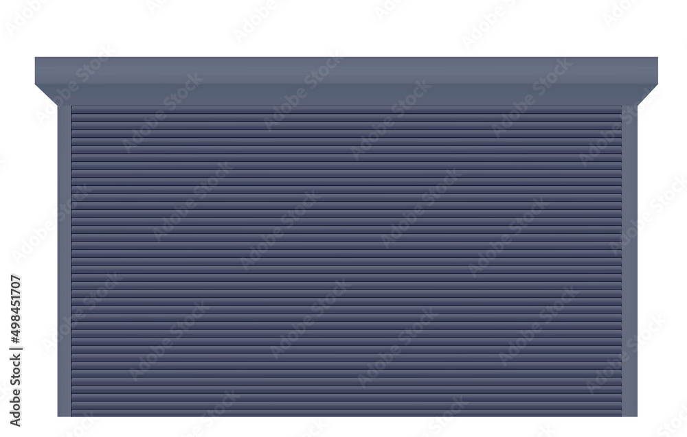 Grey  garage door. vector illustration