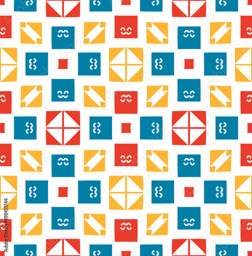 Vector seamless pattern. Colorful background. Trendy vector style. Geometric background. Modern design.
