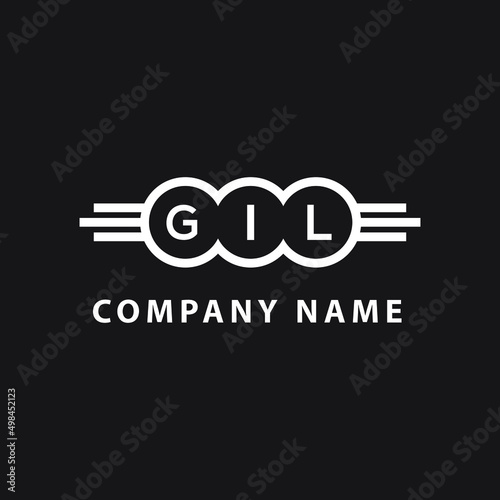 GIL letter logo design on black background. GIL creative initials letter logo concept. GIL letter design. 