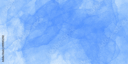 Blue watercolor wet wash splash on white background. Template for birthday, banner, wedding, it's a boy card, father's day, quotes, social media, affirmation and much more.