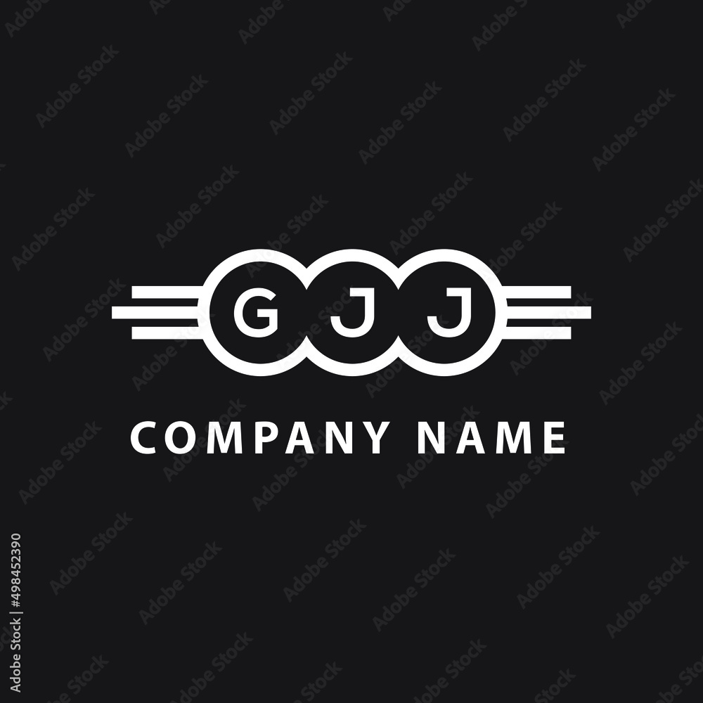 GJJ letter logo design on black background. GJJ creative initials letter logo concept. GJJ letter design. GJJ letter logo design on black background. GJJ creative initials letter logo concept. GJJ letter design.