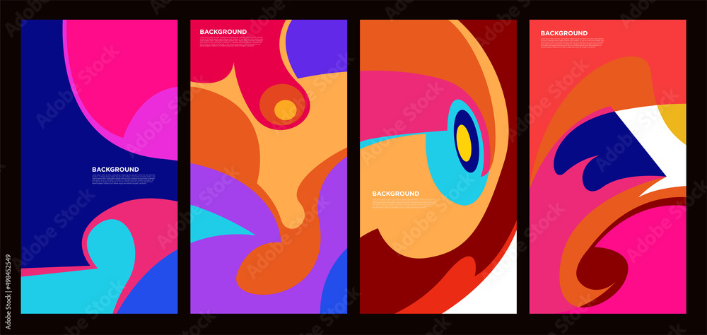 Abstract liquid and fluid abstract shape for brochure design template