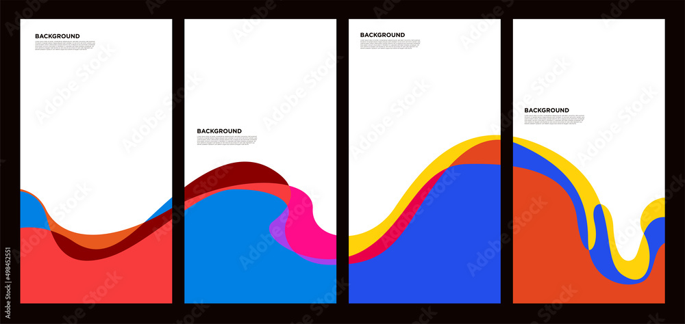 Fototapeta premium Abstract liquid and fluid abstract shape for brochure design template