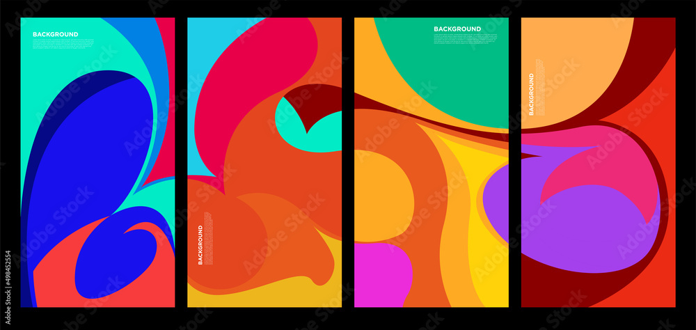 Fototapeta premium Abstract liquid and fluid abstract shape for brochure design template