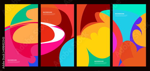 Abstract liquid and fluid abstract shape for brochure design template © yahya