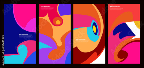 Abstract liquid and fluid abstract shape for brochure design template