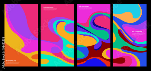 Abstract liquid and fluid abstract shape for brochure design template