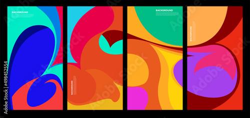 Abstract liquid and fluid abstract shape for brochure design template