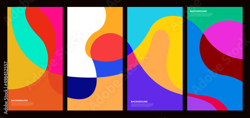 Abstract liquid and fluid abstract shape for brochure design template