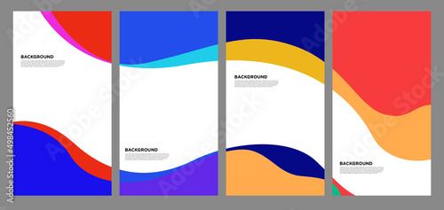 Abstract liquid and fluid abstract shape for brochure design template