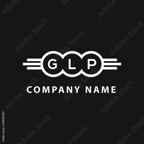 GLP letter logo design on black background. GLP  creative circle letter logo concept. GLP letter design.