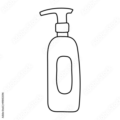 Pulverizer icon. Spray. Hairdressing equipment line sketch.Hand drawn doodle vector illustration