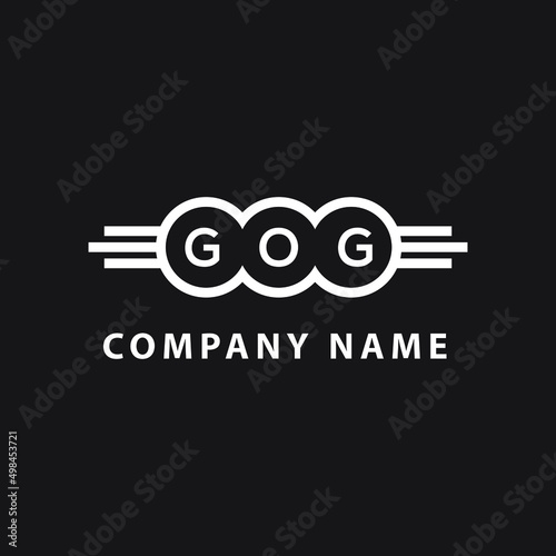 GOG letter logo design on black background. GOG  creative circle letter logo concept. GOG letter design.