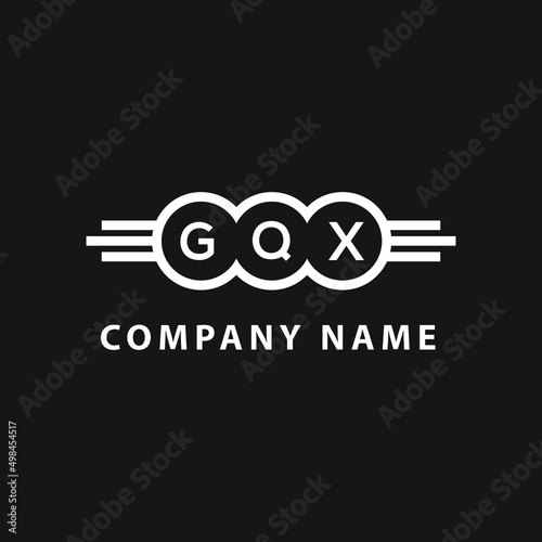 GQX letter logo design on black background. GQX creative circle letter logo concept. GQX letter design.