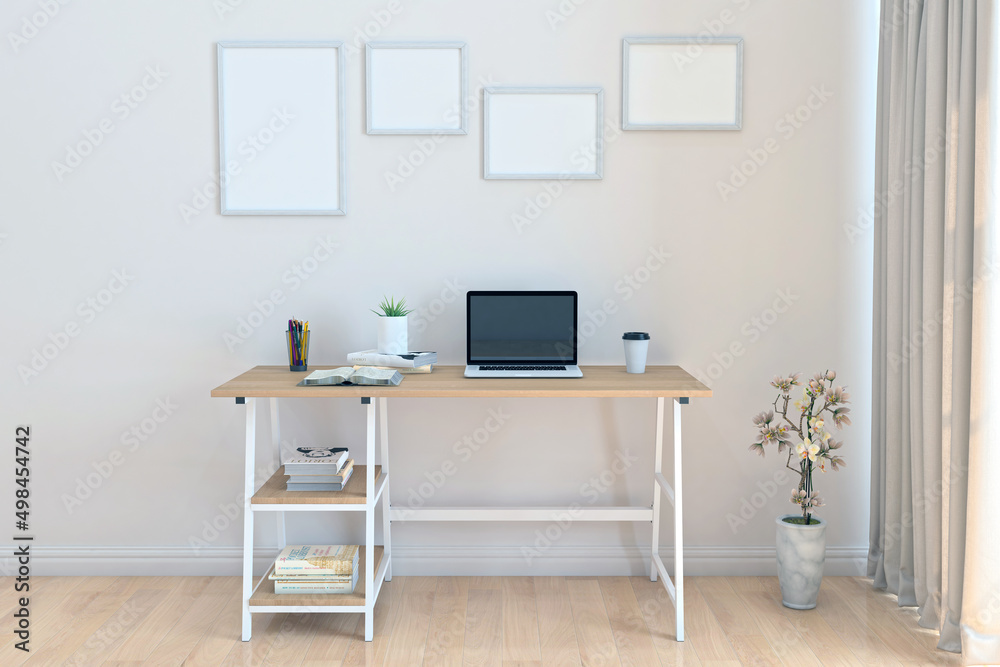 Workstation Frame and Screen Mockup Workstation Frame and Screen Mockup