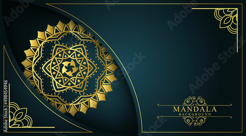 Premium Golden Traditional Mandala Vector Design. gold, mandala, abstract, decoration, design, flower, background