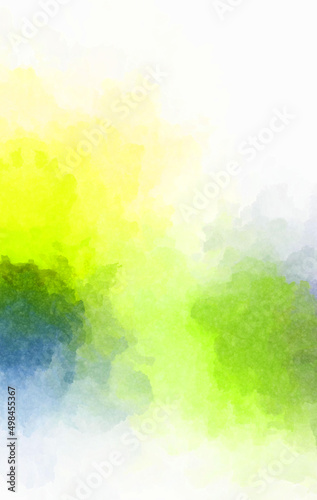 Watercolor painted background. Abstract Illustration wallpaper. Brush stroked painting. 2D Illustration.